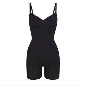 SKIMS Seamless Sculpt Mid Thigh Bodysuit Womens 2XL XXL Onyx Black Shapewear